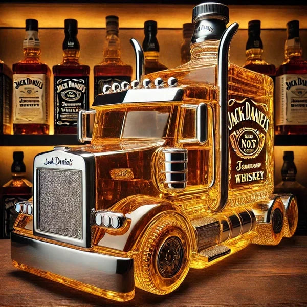 Einzigartige Whisky Karaffe als LKW-Modell, 380ml, perfektes Geschenk für Männer und Sammler von Bar Zubehör.