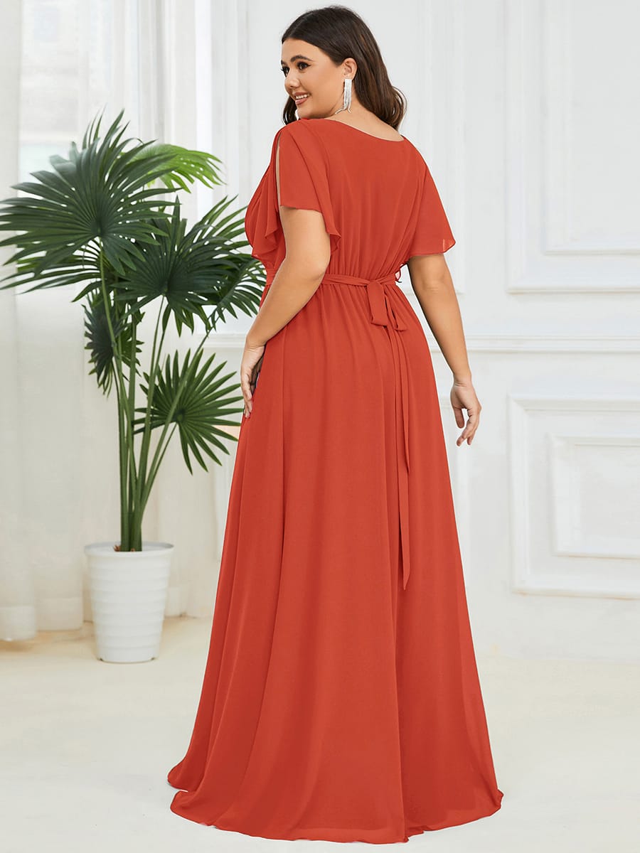 Stilvolles schwarzes Abendkleid A-Linie, Flügelärmel, für Abendmode & Brautjungfern.
