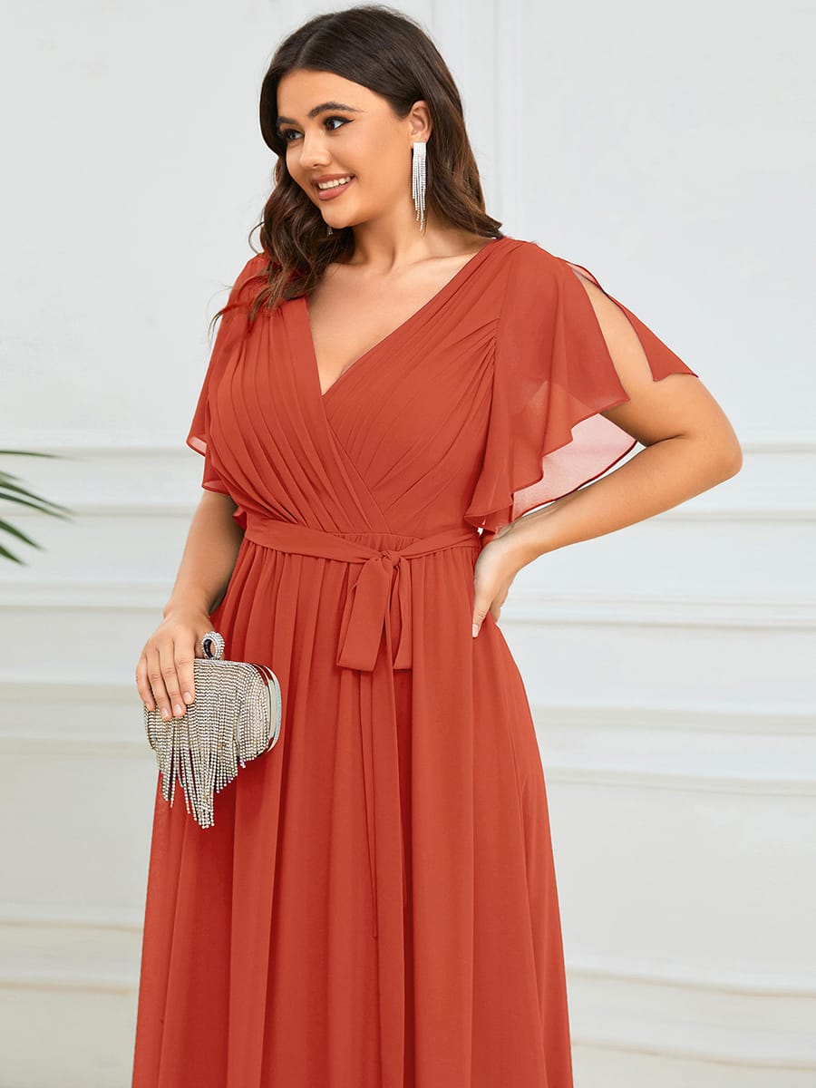 Elegantes schwarzes A-Linie Abendkleid, Maxilänge, Flügelärmel, für festliche Anlässe.