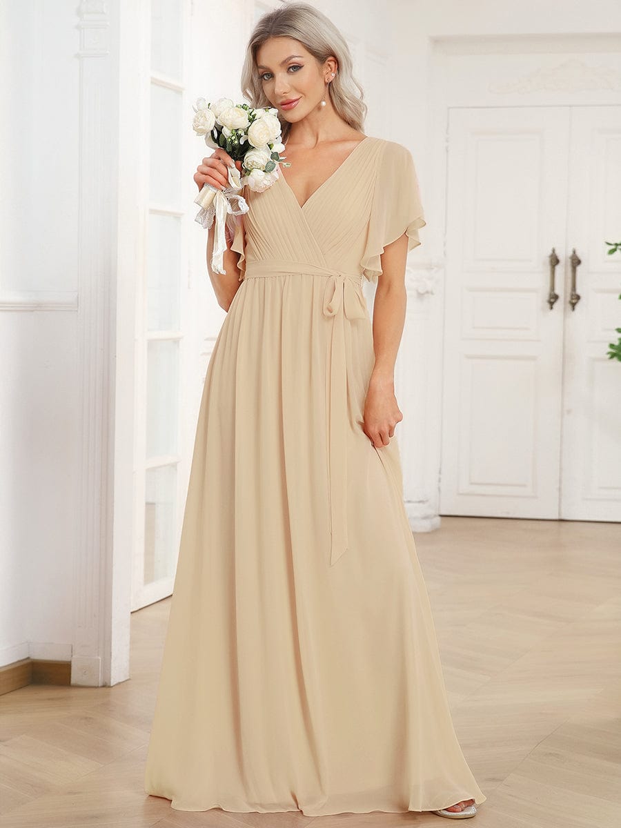 Elegantes schwarzes A-Linie Maxikleid, Flügelärmel, für festliche Anlässe.