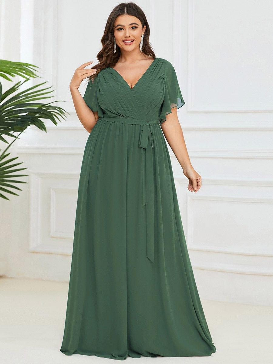 Festliches schwarzes A-Linie Maxikleid, Flügelärmel, ideal für Abendmode.