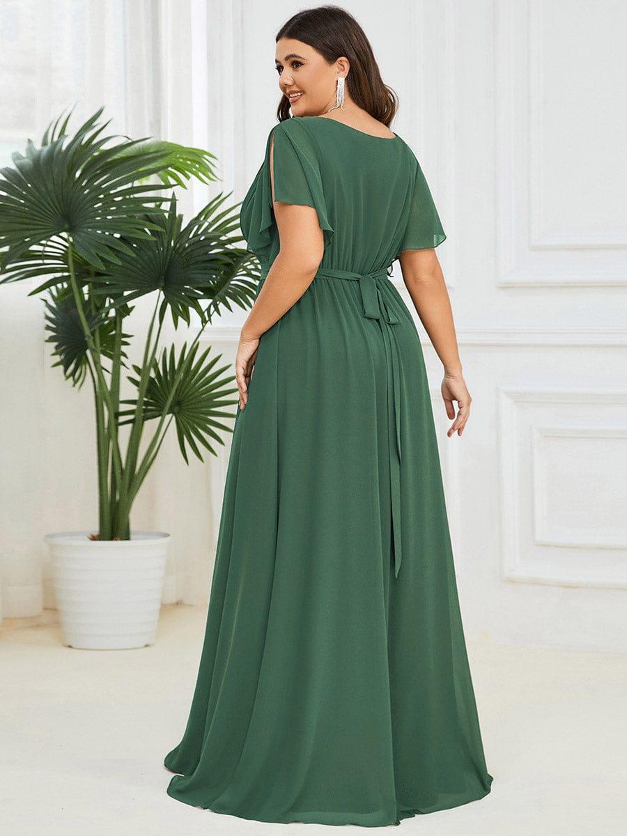 Elegantes schwarzes Damenkleid A-Linie, Flügelärmel, für Gala & Hochzeitsgast.