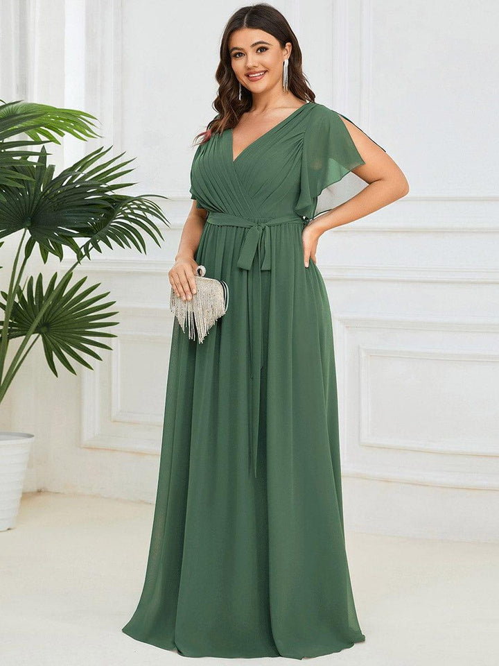 Maxikleid schwarz, A-Linie, V-Ausschnitt, elegant, für Damen & Hochzeitsgäste.