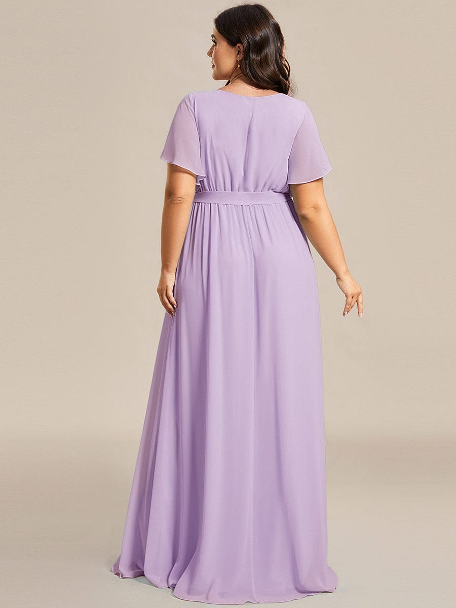 Festliches schwarzes Damenkleid A-Linie, Maxilänge, V-Ausschnitt, für Brautjungfern.
