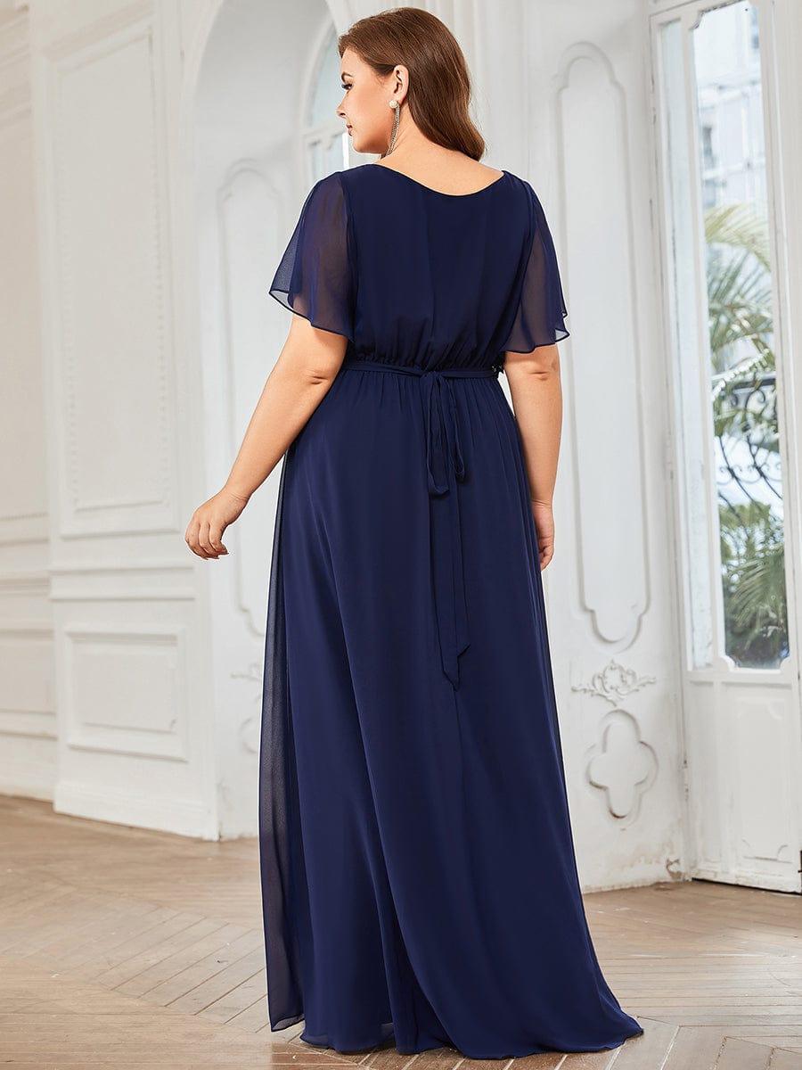 Festliches mintgrünes A-Linie Maxikleid, Flügelärmel, ideal für Abendmode.