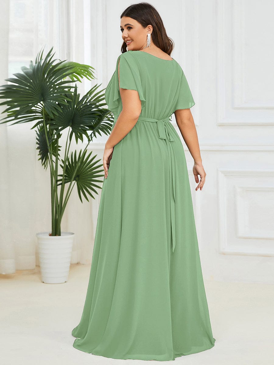 Schwarzes Maxikleid A-Linie, elegant, Flügelärmel, für Hochzeitsgäste & Hochzeiten.