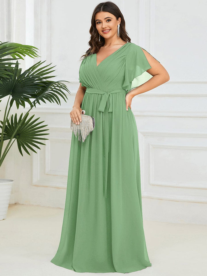 Festliches schwarzes Damen Abendkleid A-Linie, V-Ausschnitt, für Gala & Abendmode.