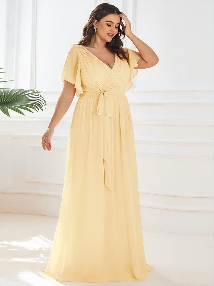Elegantes schwarzes A-Linie Abendkleid, Flügelärmel, für Gala & festliche Anlässe.