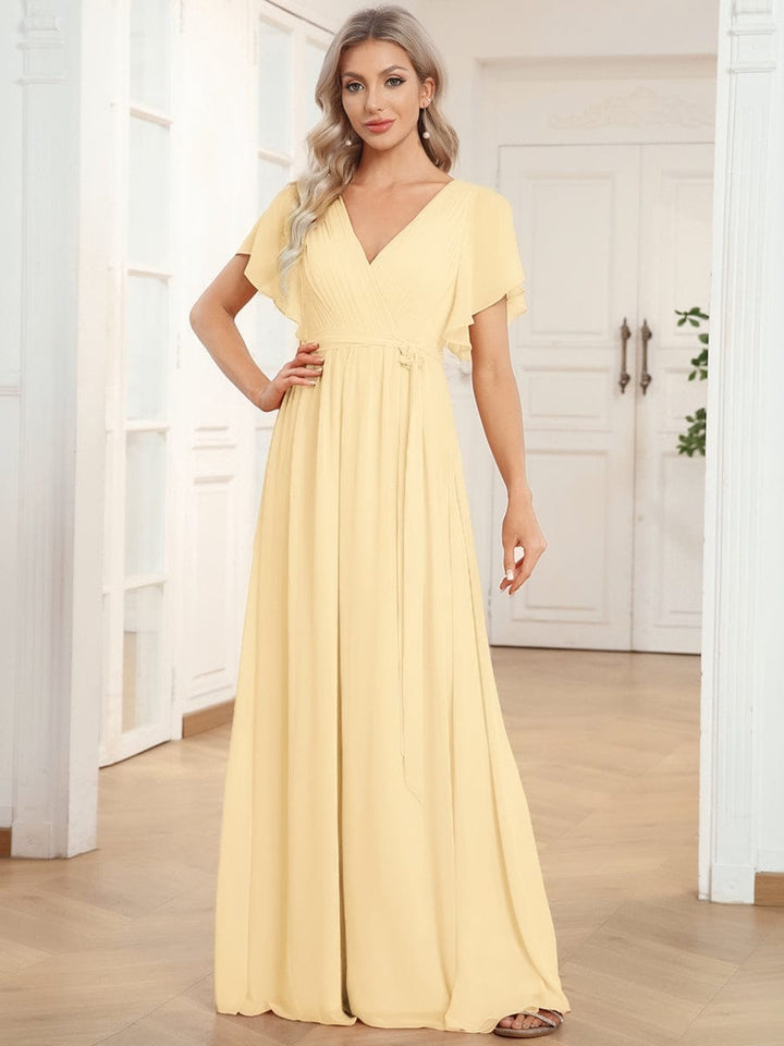 Schwarzes Maxikleid A-Linie, elegant, V-Ausschnitt, für festliche Anlässe.