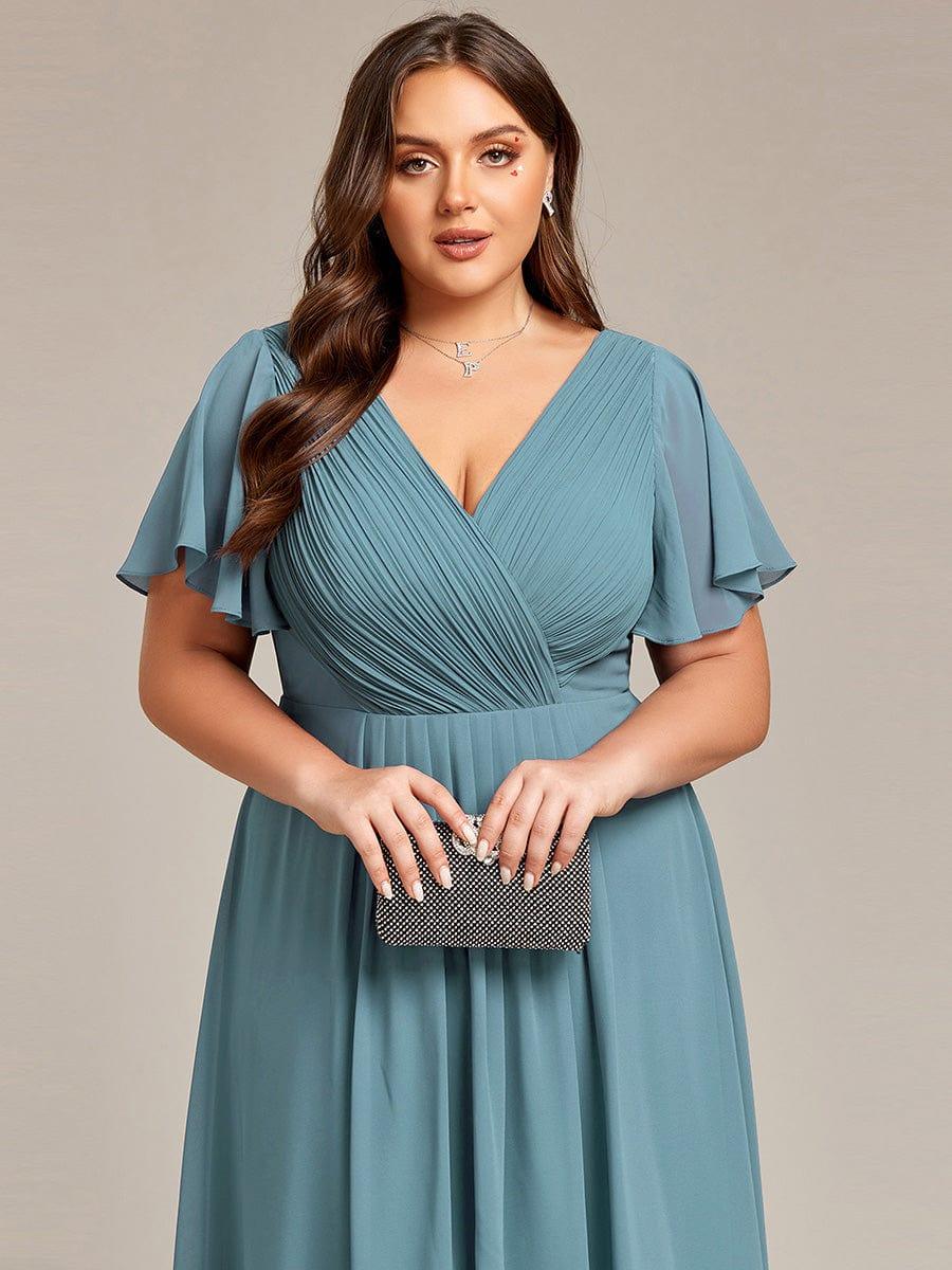 Stilvolles Beiges Damen Abendkleid, Vokuhila-Design, A-Linie, Midi-Länge; glamourös für Feste.