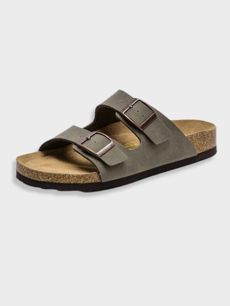 Lässige Herren-Hausschuhe mit stilvollem Doppelriemen im Arizona-Design, perfekt für den Sommer und Reise.