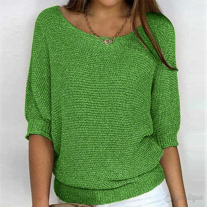 Bequemer Damenpullover im Cross-Knit Stil, modisch und vielseitig für Alltag und besondere Anlässe.