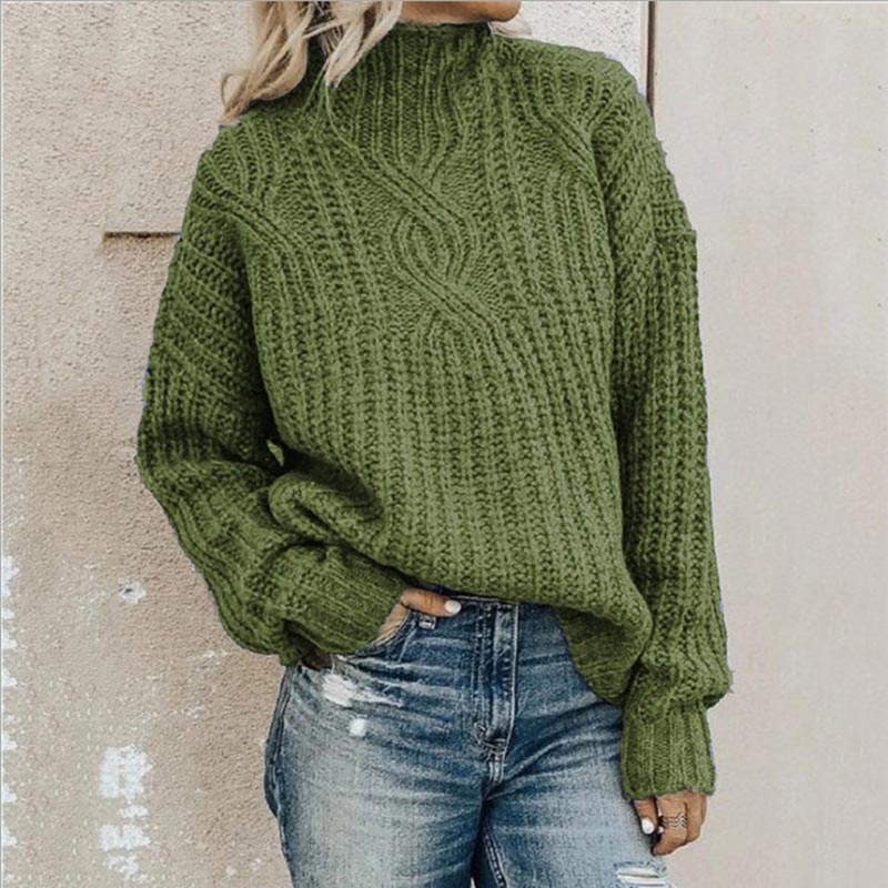 Stilvoller Damen Strickpullover, vielseitig für Freizeit und Business. Ein bequemer Langarmpullover für Frauenmode.