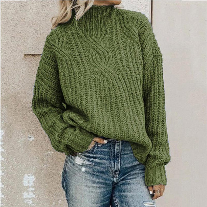 Stilvoller Damen Strickpullover, vielseitig für Freizeit und Business. Ein bequemer Langarmpullover für Frauenmode.