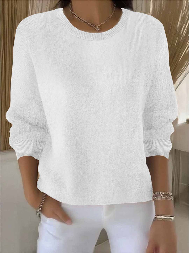 Vielseitiger Damen-Basic-Pullover, elegant für Freizeit & Alltag. Komfortables Oberteil.