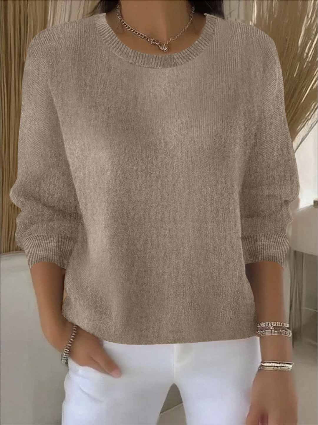 Herbstlicher Damenpullover, warm & stilvoll für die kalte Jahreszeit. Elegant & kuschelig.