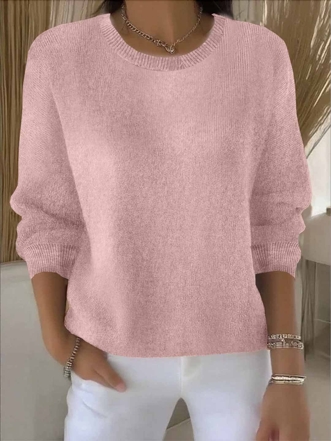 Kuscheliger Langarm-Damenpullover, ideal für Herbst & Winter. Bequeme Alltagsmode.