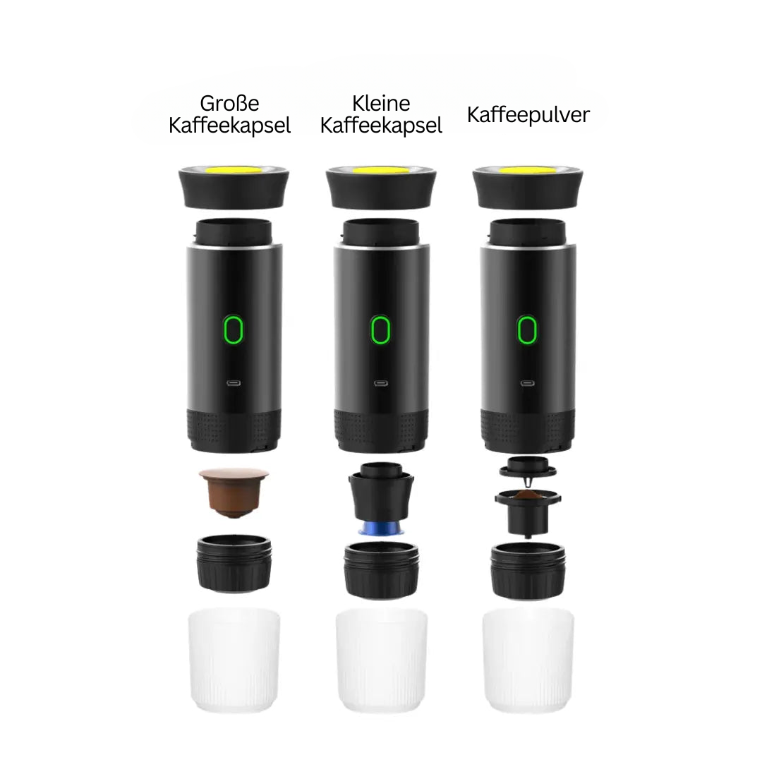 Perfekte Geschenkidee: Tragbare Espressomaschine für Kaffeeliebhaber; schneller, frischer Espresso jederzeit und überall.