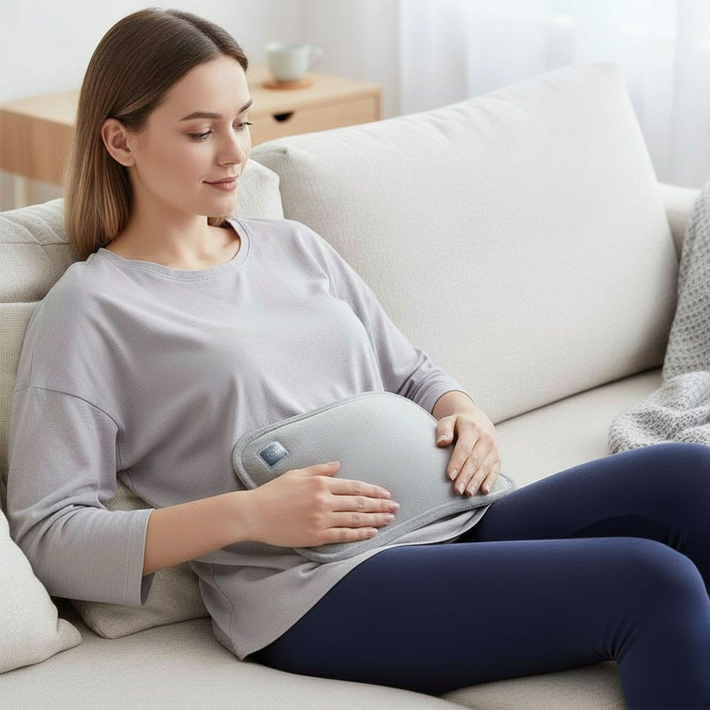 Graphen Wärmepad lindert Schmerzen effektiv an Bauch und Händen; USB-betrieben für unterwegs.