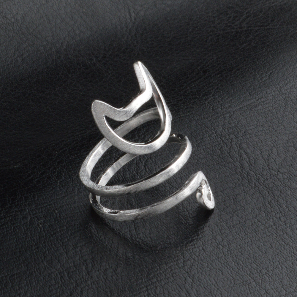 Eleganter Damen-Katzenring aus hochwertigem 925er Sterlingsilber, verspieltes Design, handgefertigt & langlebig.