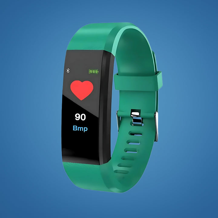 Deutliche Notruftaste der Senioren-Smartwatch; schnelle Hilfe bei Sturzerkennung oder im Notfall für ältere Menschen.