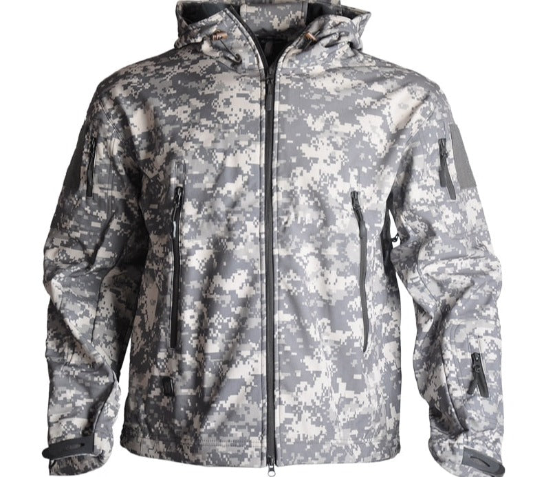 Funktionale Outdoor Herrenjacke, wasserdicht, winddicht & warm, im Militärstil, für jedes Wetter.