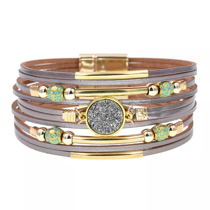 Boho Wickelarmband, Unisex Mode-Accessoire. Stilvoller Statement-Schmuck für individuelle Looks.