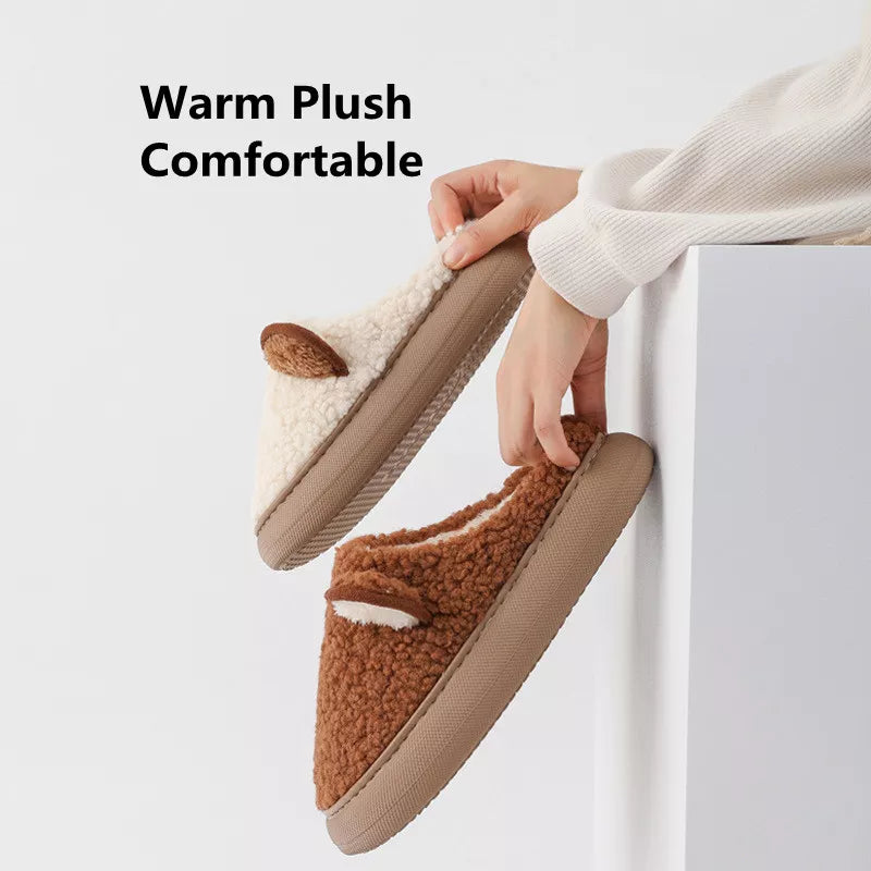 Flauschige Hausschuhe mit Plateausohle, unisex, ideal für modische Hausbekleidung.
