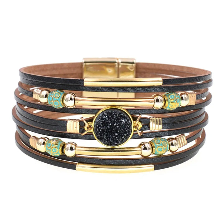 Anpassbares Unisex Boho Wickelarmband. Vielseitiger Multilayer Schmuck für das ganze Jahr.