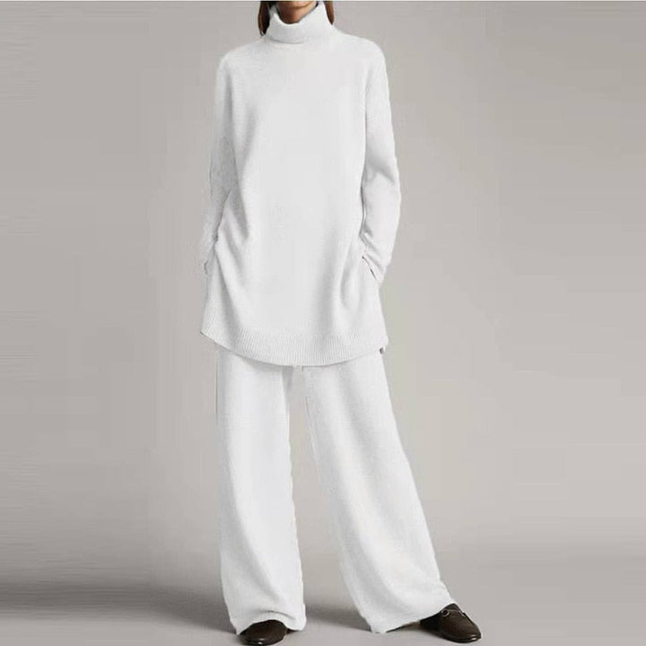 Modisches Damen Loungewear Set. Eleganter Zweiteiler aus weichem Stoff für Herbst & Freizeit.