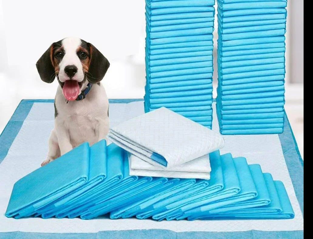 Nahaufnahme der saugfähigen Oberfläche von Welpenpads; unterstützt Welpentraining & Hygiene für Hunde.