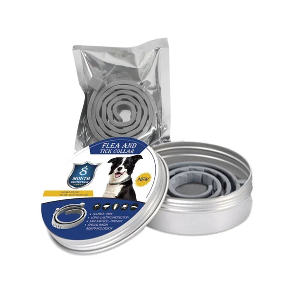 Tierhalsband für Hunde & Katzen: effektiver Zecken- & Flohschutz, wasserdicht und langanhaltend für Haustierpflege.