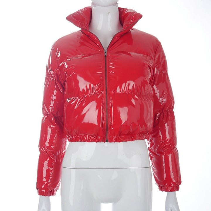 Warme Damen Bomberjacke im Puffer-Stil, ideal für Herbst und Winter.