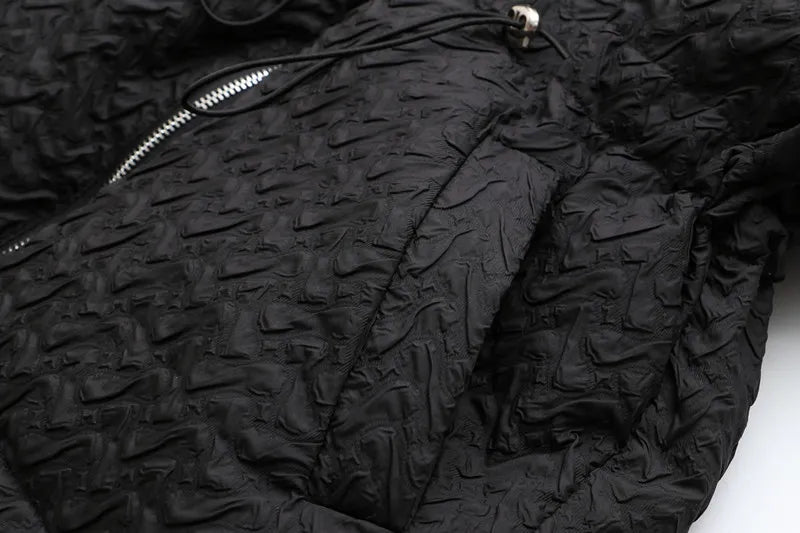 Moderner Damen Puffer Jacke Übergröße, Schwarz, warm & stilvoll für Wintermode.
