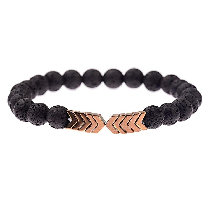 Modisches Anti-Stress Armband, unisex, mit Hämatit zur Stärkung der Energie.