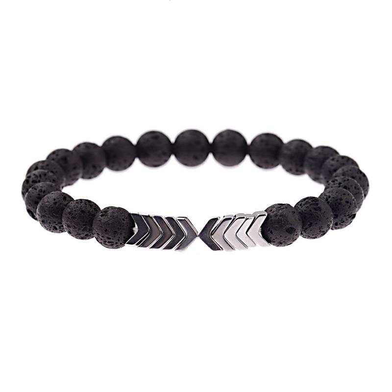 Handgefertigtes Anti-Stress Armband aus Hämatit, unisex, für Harmonie und Balance.
