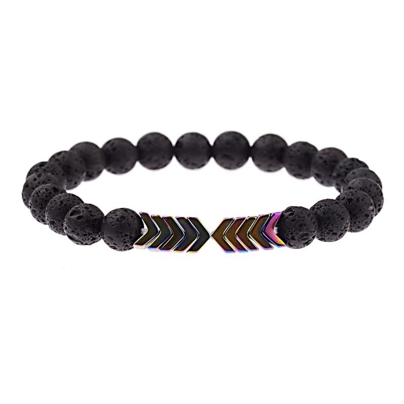 Stilvolles Hämatit Armband, unisex, fördert Wohlbefinden und Gelassenheit.