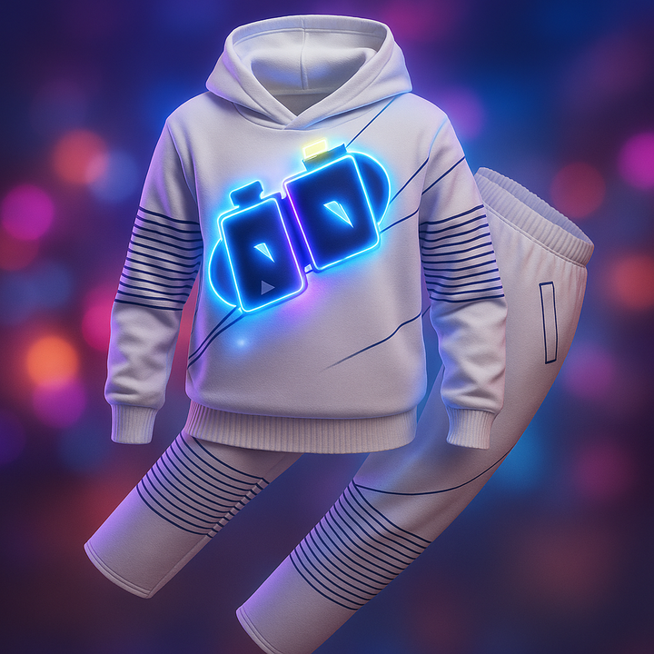 Futuristische DJ LED-Maske mit cooler Beleuchtung, perfekt für Cosplay, Partys und Festival-Outfits.