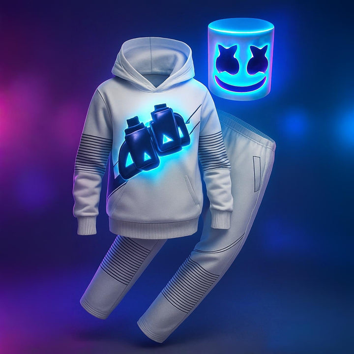 Bequemer Unisex DJ Hoodie als Teil des Kostüm-Sets, ideal für Karneval, Halloween oder Motto-Partys.