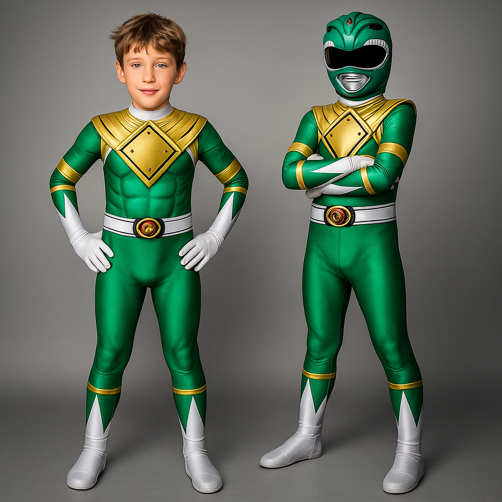 Bequemes Superhelden-Kostüm für Kinder mit Maske, perfekt für unvergessliche Abenteuer & Rollenspiele.