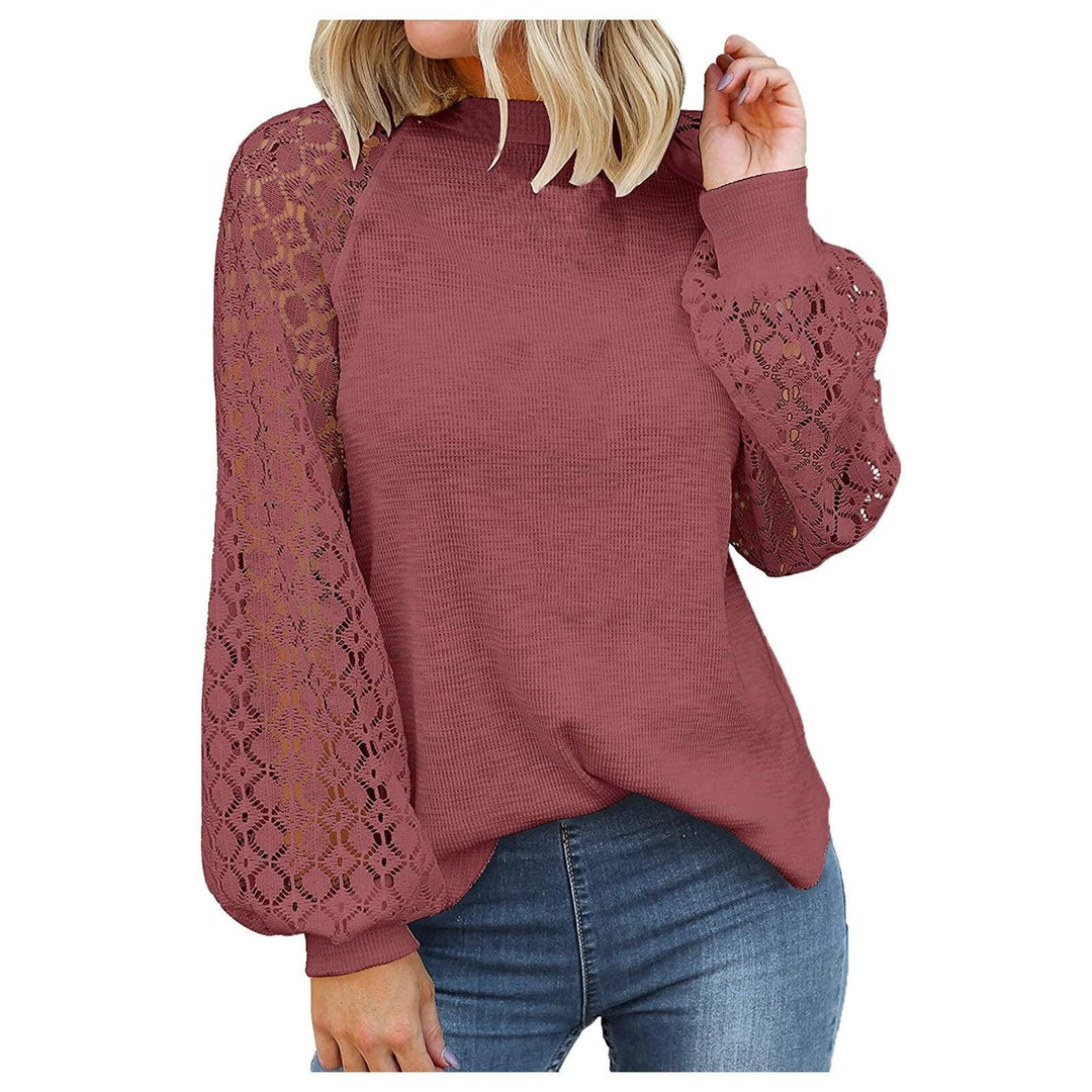 Modischer Damen Langarm Pullover mit Rundhals. Bequemer Loose-Fit Strick für Alltag & Freizeit.