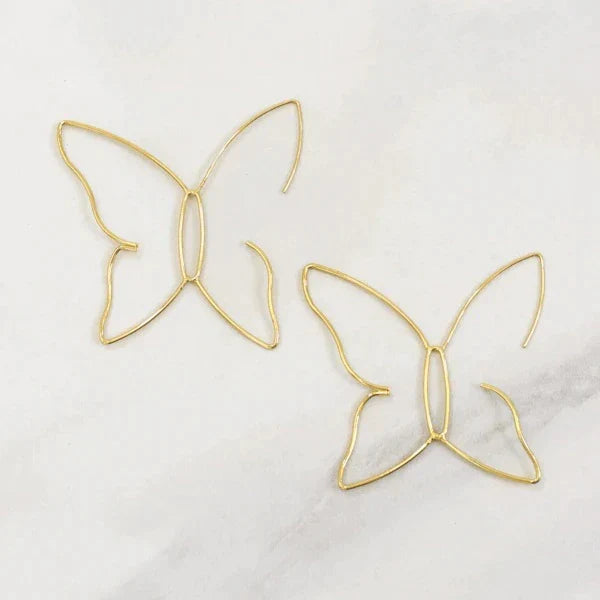 Modische Damen Schmetterling Ohrringe, filigraner Schmuck, ideal als Geschenk oder elegantes Statement-Accessoire.