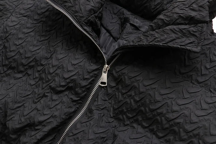 Eleganter Damen Puffer Mantel Elfenbein, Übergröße, ideal für stilvolle Winteroutfits.