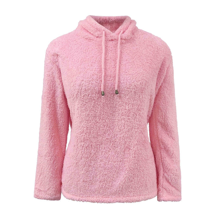 Weicher Damen Teddy Kapuzenpullover für den Alltag, kuschelig und warm, ideal für Herbst und Winter.