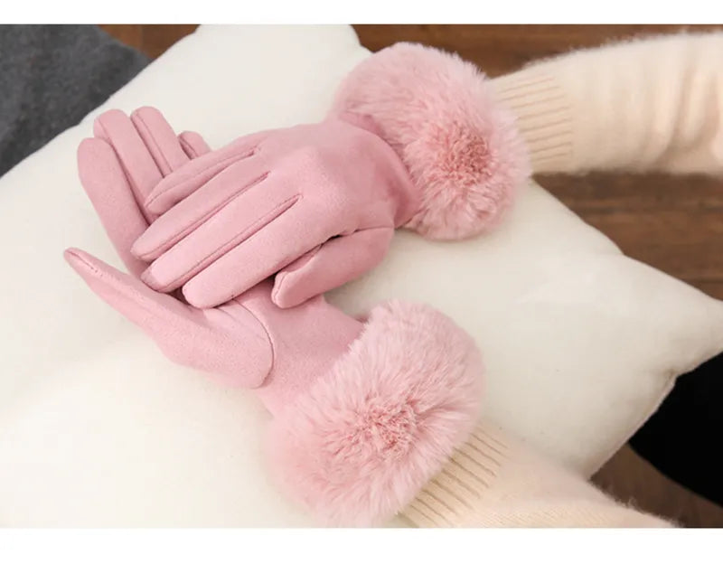 Bequeme Damen Winterhandschuhe in Einheitsgröße, warm, elegant und touchscreen-fähig.