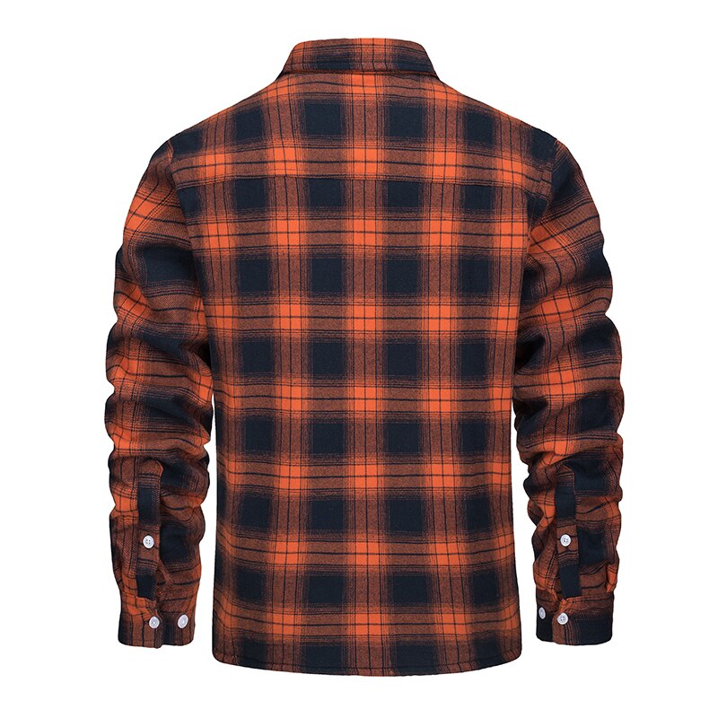 Komfortable Casual Flanelljacke für Herren, kariert, ideal für entspannte Herbsttage.