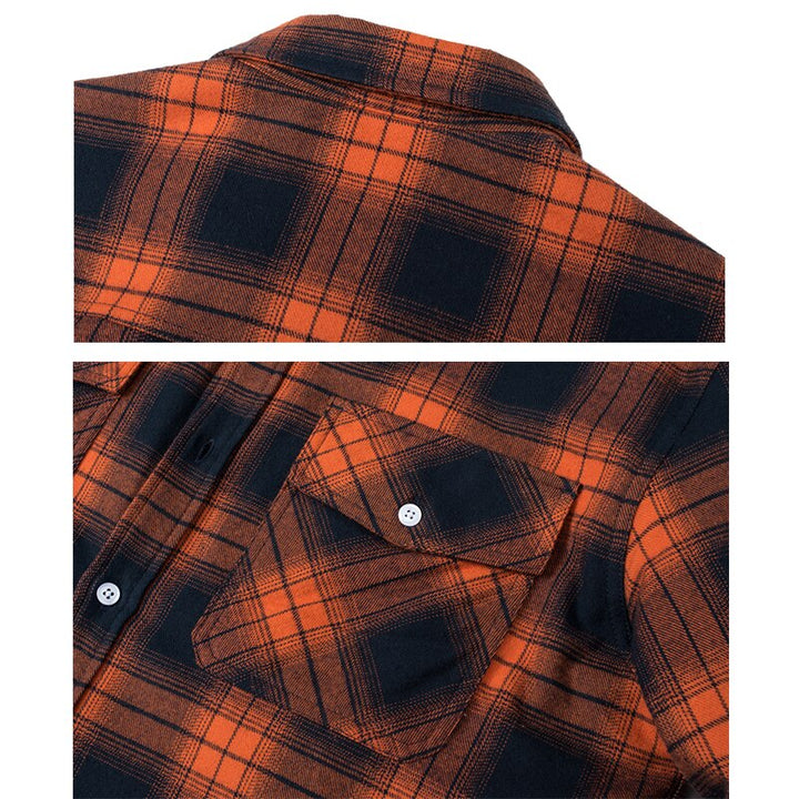 Karierte Flanell Freizeitjacke für Herren, warm und bequem, ideal für Outdoor-Aktivitäten.