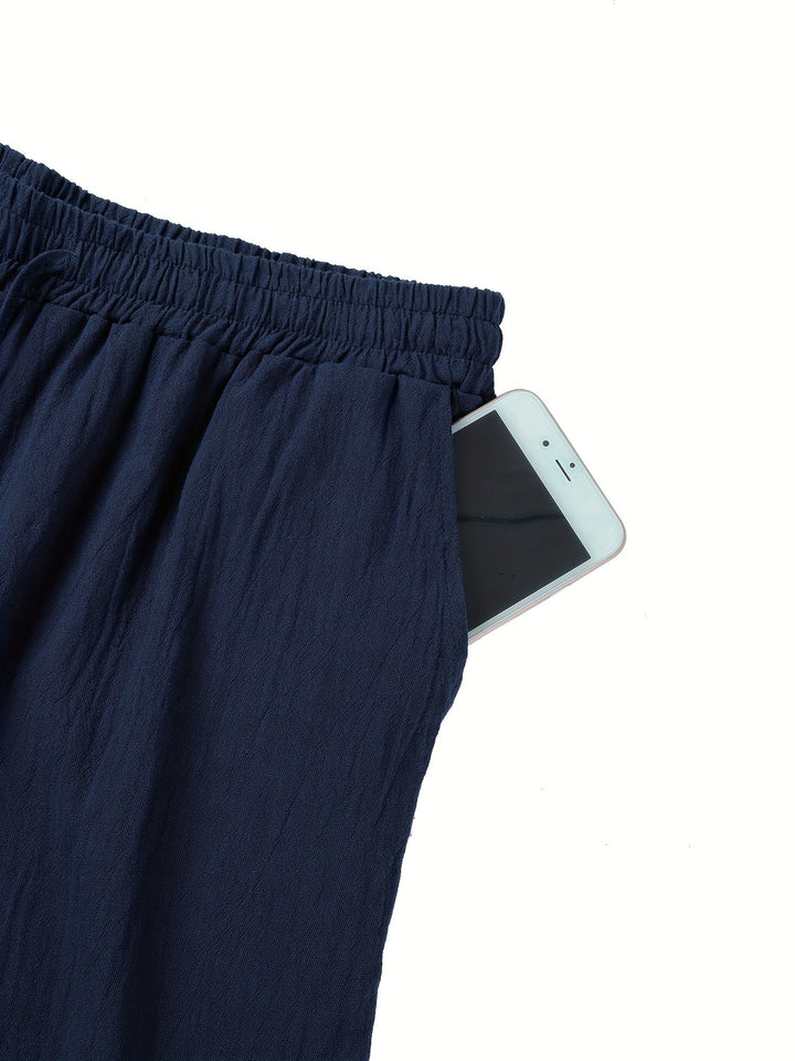 Stilvolle graue Herren Freizeithose, atmungsaktiv und komfortabel, perfekt für Freizeit & Alltag.