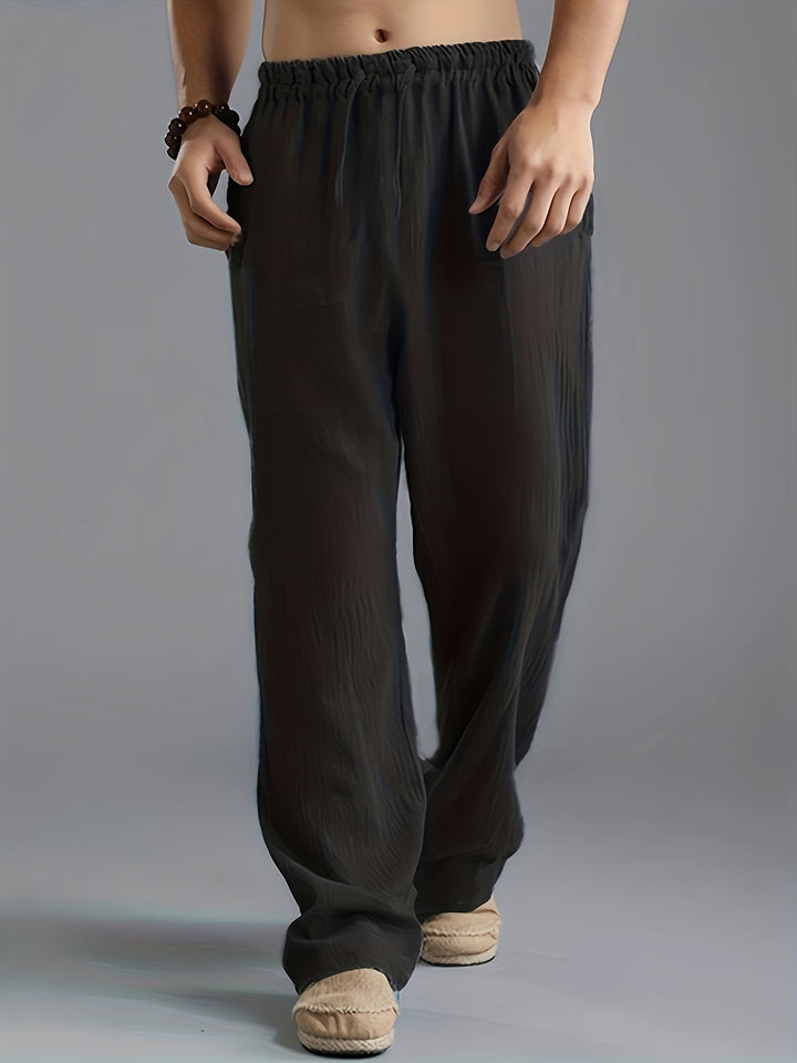 Graue Herren Freizeithose mit lockerem Schnitt, bequem & stilvoll für den Alltag.