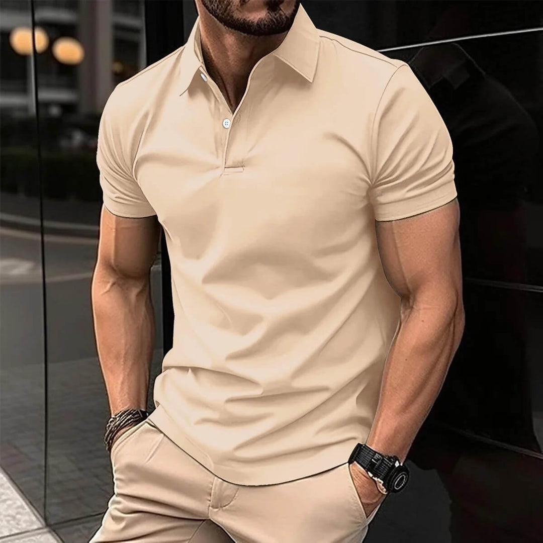 Vielseitiges Herren Poloshirt: leicht, atmungsaktiv, kurzarm. Ideal für Eleganz & Komfort im Sommer.